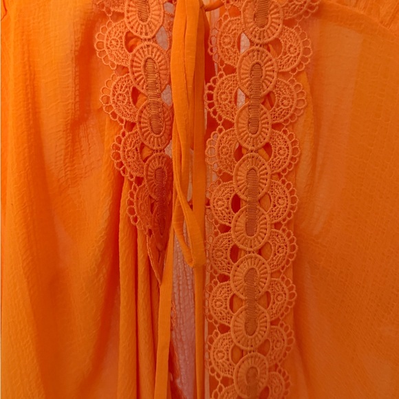 Ramy Brook Raelynn Apricot Beach Dress w Tassel & Lace Detail Medium $325 NWT! - Picture 6 of 14